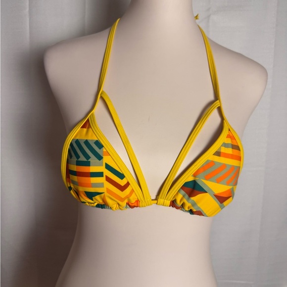 ICON Yellow and Orange Geometric Bikini - Picture 1 of 8